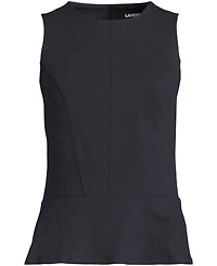 Lands' End Women's Plus Sleeveless Starfish Peplum Top