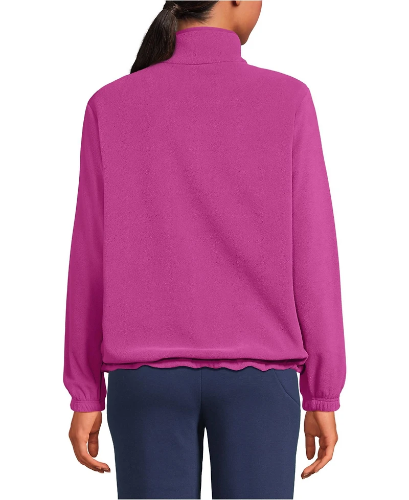 Lands' End Women's Anyweather RainDefense Fleece Quarter Zip Pullover