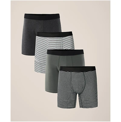 Pact Men's Everyday Extended Boxer Brief 4-Pack