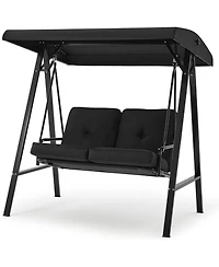 Aecojoy 2-Seat Porch Swings with Adjustable Canopy