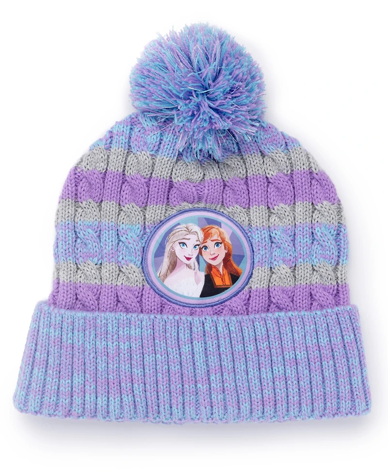 Frozen Big Girls 2-Piece Beanie and Gloves Set