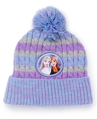 Frozen Big Girls 2-Piece Beanie and Gloves Set
