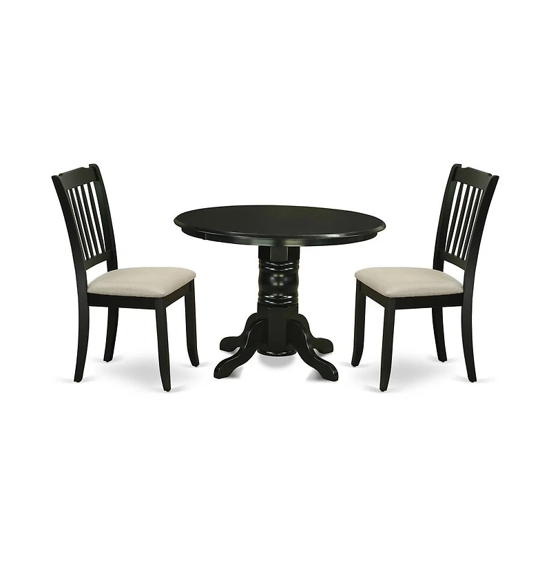 East West Furniture Dining Room Set Black