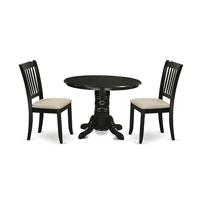 East West Furniture Dining Room Set Black