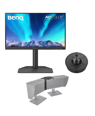 BenQ SW272Q 27" 16:9 2K Adobe Rgb PhotoVue Photographer Ips Led Hdr Monitor, Bundle with HB27 Shading Hood Bridge