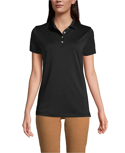 Lands' End Women's Short Sleeve Polyester Polo Shirt