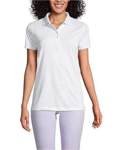 Lands' End Women's Short Sleeve Polyester Polo Shirt