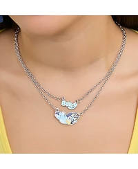 Bluey Double Layer Pendant Necklace with Bluey Nameplate and Character Charm