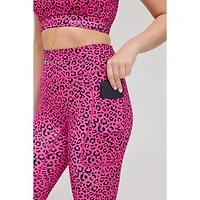 Oosc Women's Infinite High Waisted Leggings - Pink Leopard