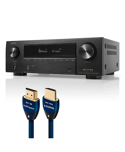 Denon AVRX1800H 7.2 Channel 8K Receiver with AudioQuest Sky 3m Hdmi Cable