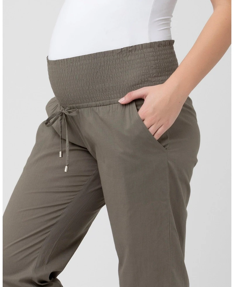 Ripe Maternity Maternity Comfortable Philly Cotton Pants in Moss Style