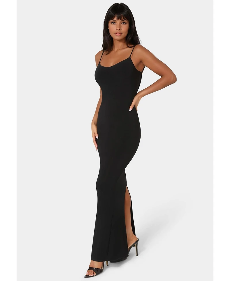 Bebe Women's Backless Lace Inset Maxi Dress