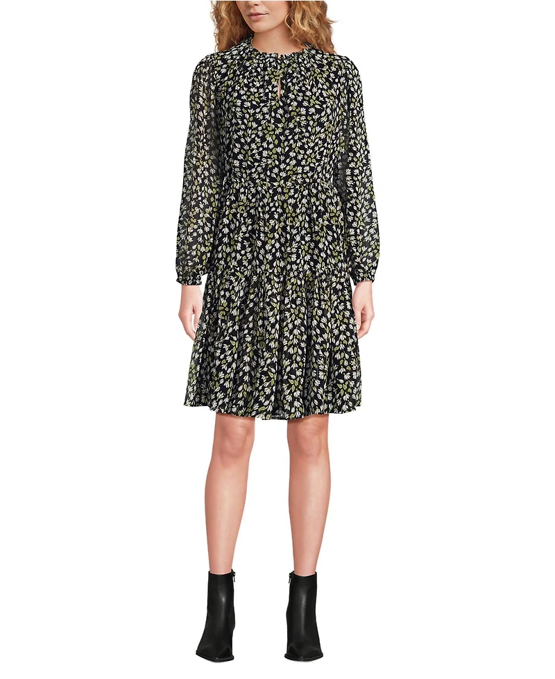 Lands' End Women's Chiffon Above the Knee Adjustable Dress