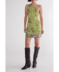 Nasty Gal Women's Tassel One Shoulder Sequin Mini Dress