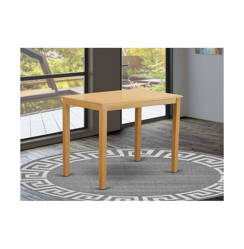 East West Furniture YACF3-oak-c 3 Pc counter height set - counter height Table and 2 dinette Chairs.