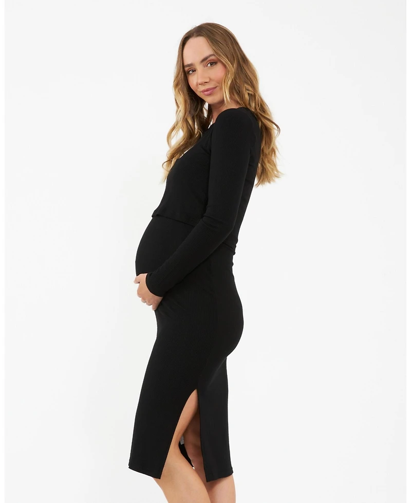 Ripe Maternity Penny Double Up Nursing Set Black - Comfortable and Versatile