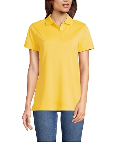 Lands' End Women's Short Sleeve Polyester Polo Shirt