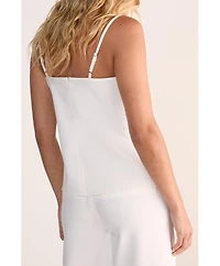 Nasty Gal Women's Tailored Cutwork Side Strappy Top