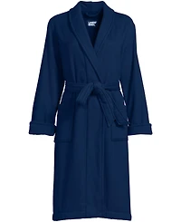 Lands' End Women's Petite Cotton Terry Knee Length Spa Bath Robe