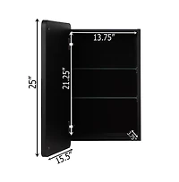 Basicwise Multi-Purpose Aluminum Bathroom Storage Medicine Cabinet