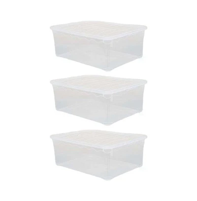 Basicwise Plastic Storage Container, Shoe box