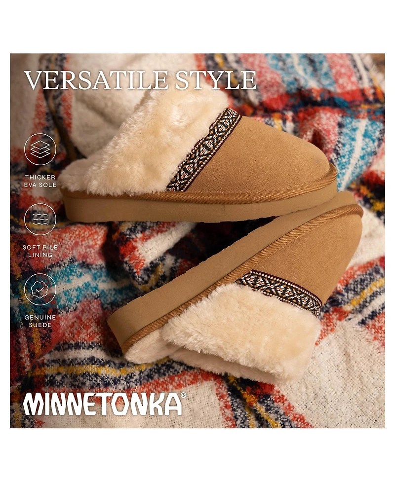 Minnetonka Women's Corie Suede Scuff Slippers