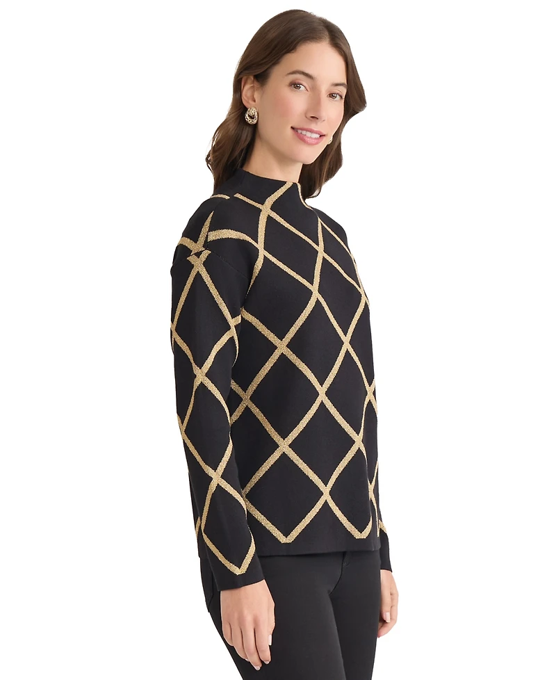 Jones New York Women's Mock Neck Sweater