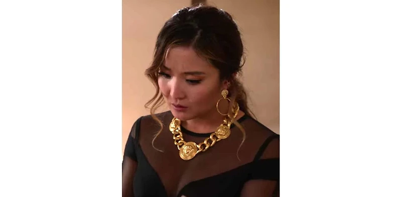 Ottoman Hands Myia Coin Front Hoop Earrings