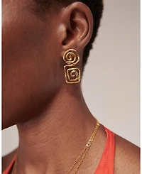 Ottoman Hands Megara Geometric Spiral Stud Earrings