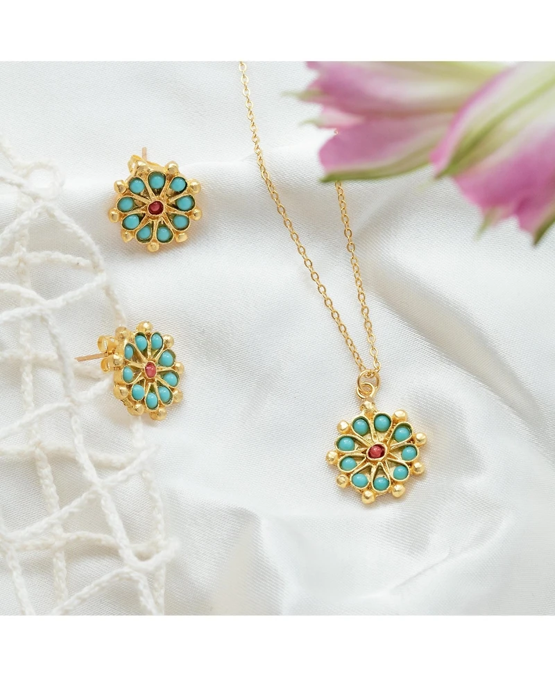 Ottoman Hands Beaded Pendant Necklace