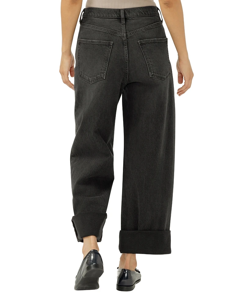 Silver Jeans Co. Women's Be Easy High Rise Wide Leg Crop