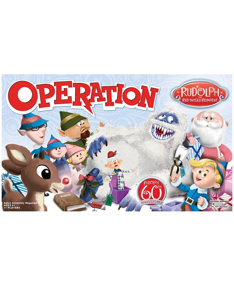 USAopoly Operation Rudolph The Red-Nosed Reindeer 60th Anniversary Edition Board Game