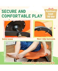 Qaba Sensory Spinning Chair, Flower Shaped Kids Swivel Chair for Autism