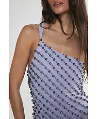 Nasty Gal Women's One Shoulder Studded Mini Dress