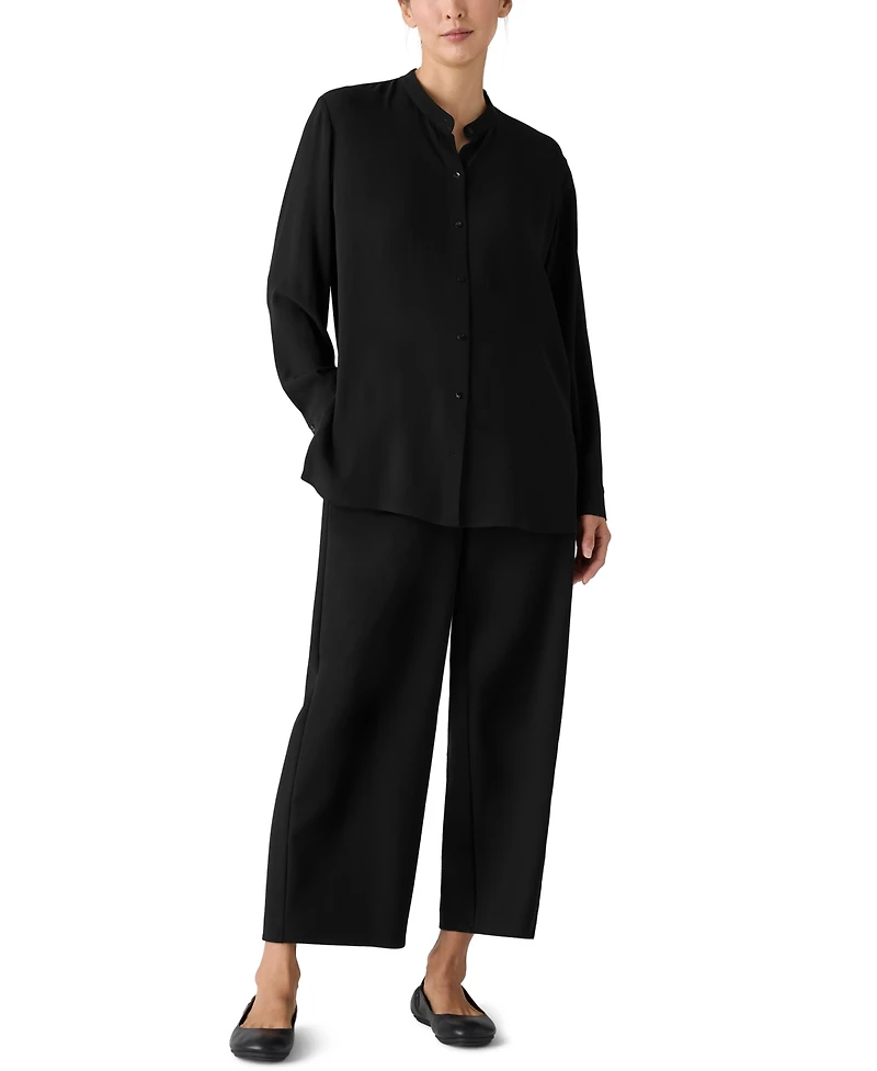 Eileen Fisher Women's Mandarin Collar Shirt