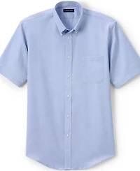 Lands' End Men's Short Sleeve No Iron Pinpoint Dress Shirt