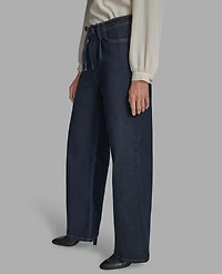 Bcbg Women's Straight-Leg Tie-Waist Jeans