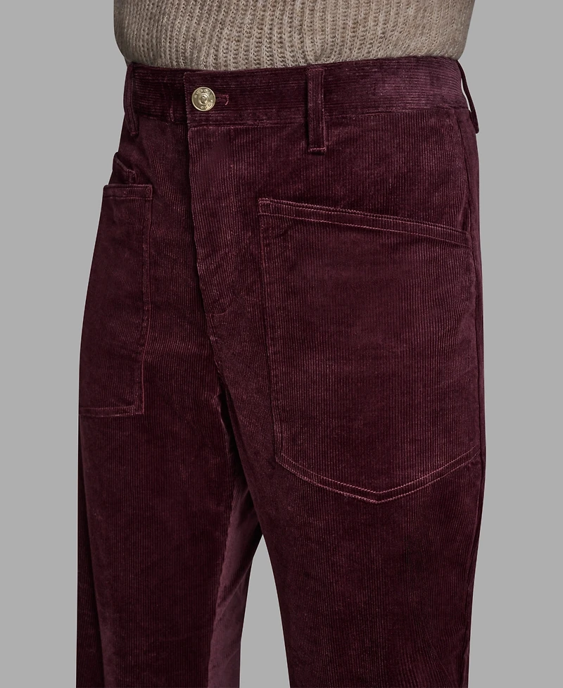 Bcbg Women's Velvet Barrel Mid Rise Dropped Crotch Pants