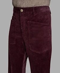 Bcbg Women's Velvet Barrel Mid Rise Dropped Crotch Pants