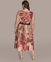 Donna Karan New York Plus Printed Midi Dress
