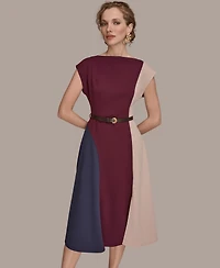 Donna Karan New York Petite Colorblock Midi Dress