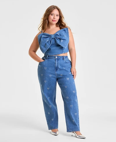 Disney | Macy's Plus Straight-Leg Jeans Embellished with Crystals by Swarovski, Exclusive
