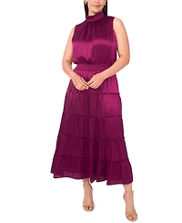 Msk Plus Tiered Halter Maxi Dress