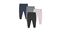 Gerber Baby Girls Active Pants, 4 Pack