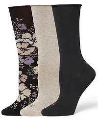 Hue Women's Roll Top Socks 3-Pk U6487MP