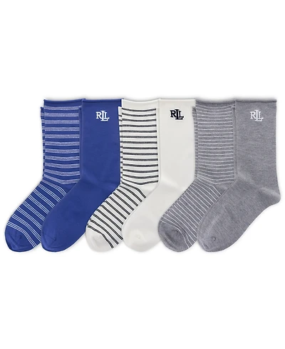 Lauren Ralph Women's Striped Socks Set, 6-Piece