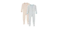 Gerber Baby Boys Snug Fit Footed Pajamas, 2-Pack