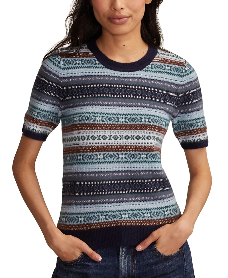 Lucky Brand Women's Fair Isle Crewneck Sweater