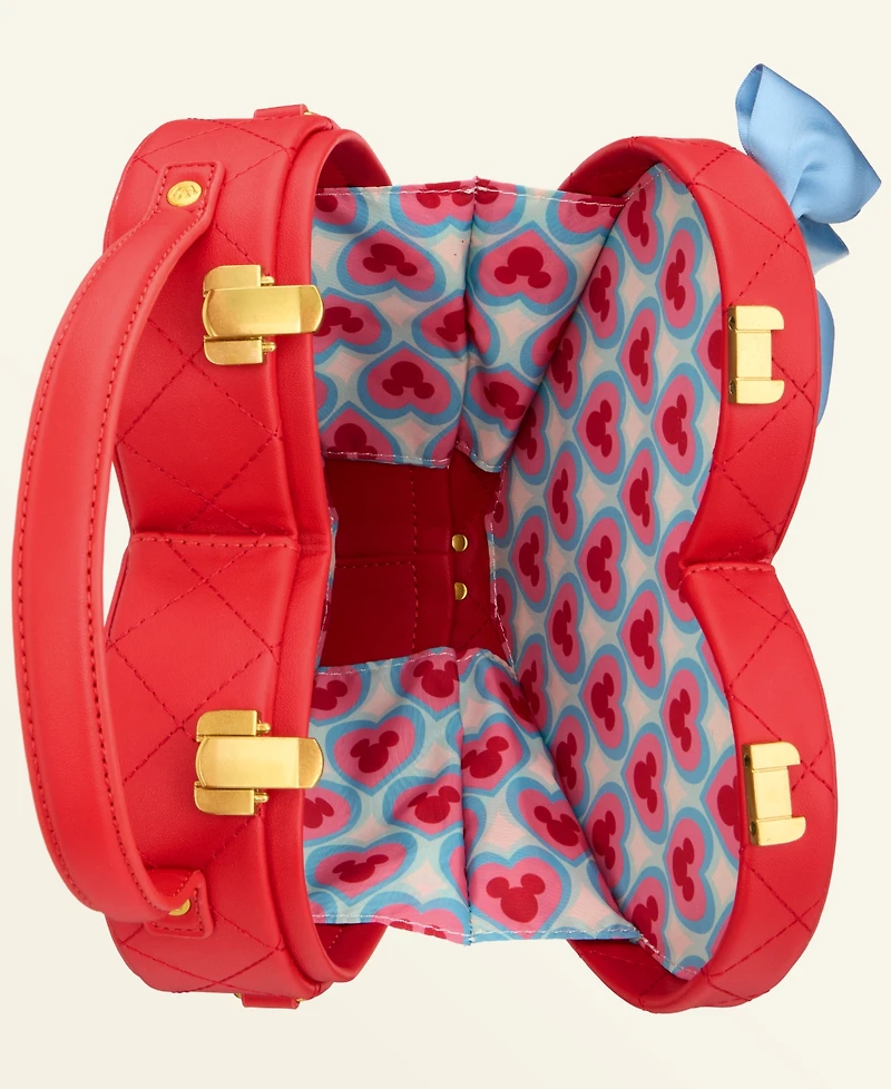 Loungefly Disney | Macy's Mickey Mouse & Minnie Mouse Heart Shaped Crossbody Handbag, Created for Macy's