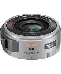 Panasonic Lumix G X Vario Pz 14-42mm f/3.5-5.6 Aspherical Lens for Micro Four Thirds, Silver, Bundle with 37mm Filter Kit, Lens Case, Cleaning Kit, Le